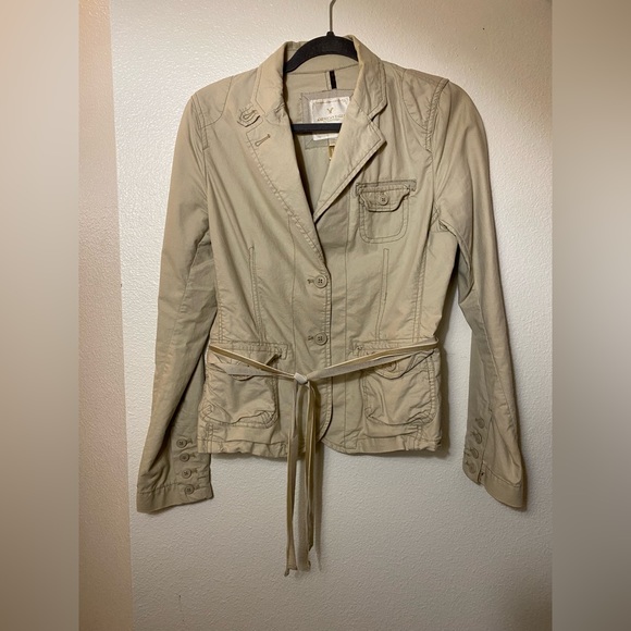 American Eagle Outfitters Jackets & Blazers - American Eagle Khaki Utility Jacket Blazer